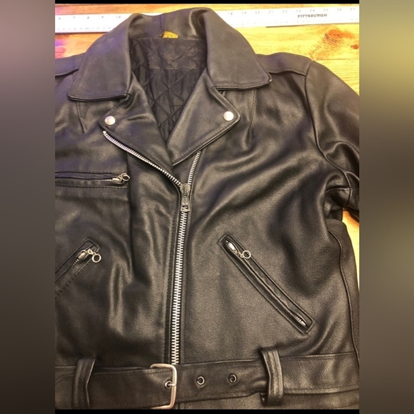 Leather Fringe Biker Jacket- Vintage - Picture 9 of 12